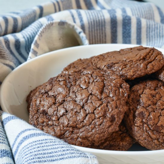 Dark Chocolate Brownie Cookies