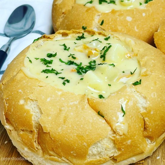 Bread Bowl Clam Chowder