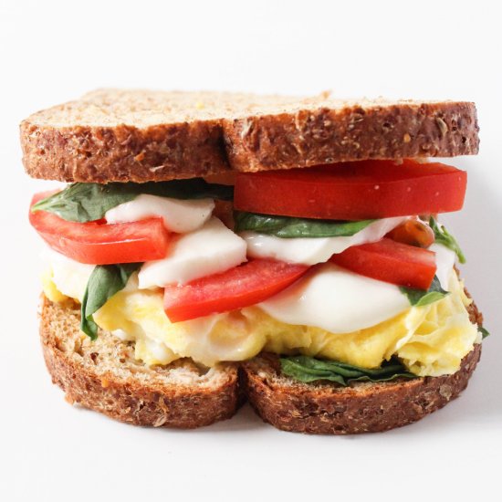 Caprese Scrambled Egg Sandwich