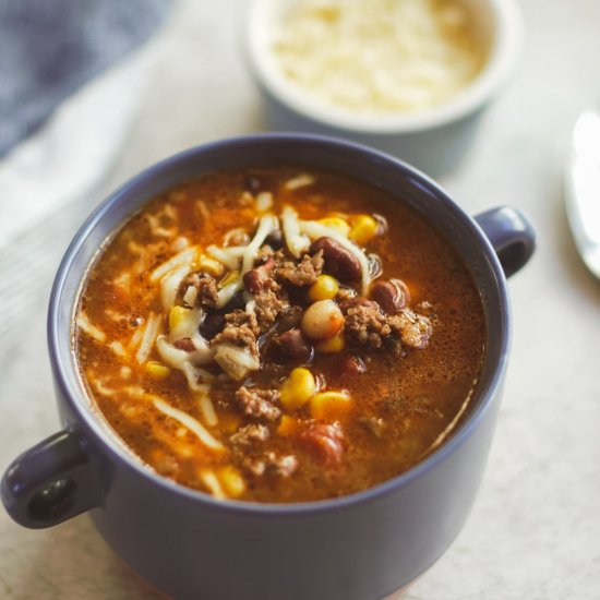 Best Ever Dutch Oven Taco Soup