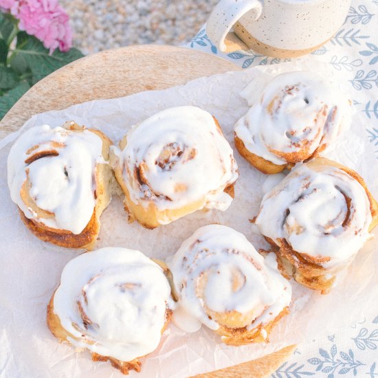 Overnight Sourdough Cinnamon Rolls