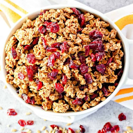 Crunchy Cranberry Maple Granola