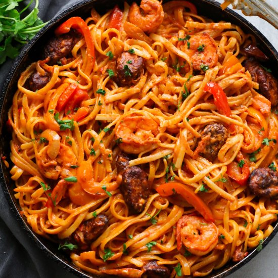 Shrimp and Sausage Pasta