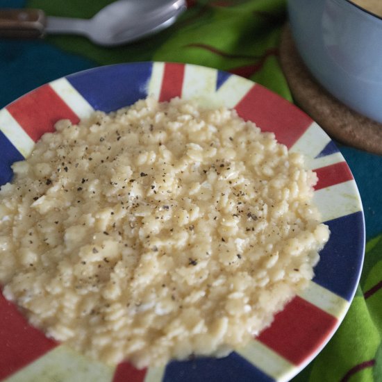 Pastina with egg and cheese