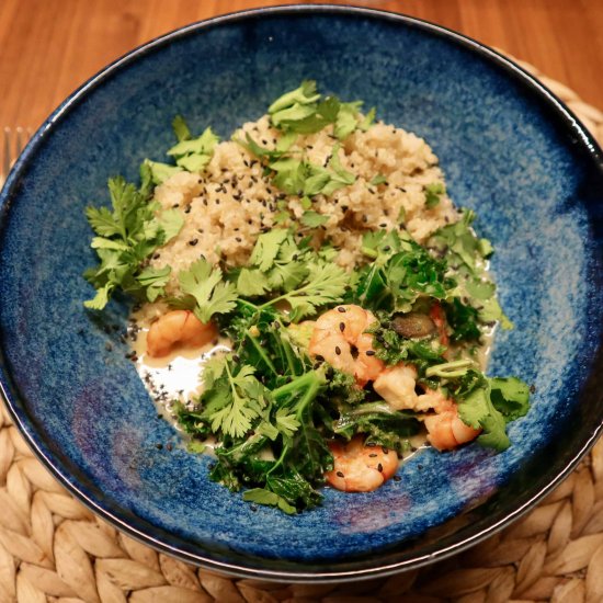 Green Shrimp Curry With Quinoa