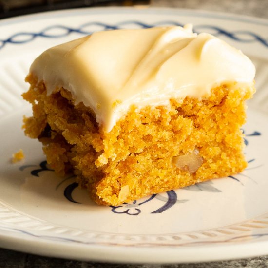 Carrot Cake Slice with Cream Cheese