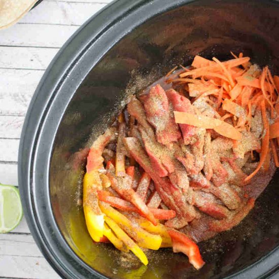 Slow Cooker Beef Fajitas