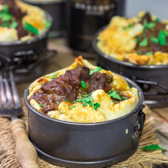 Individual Beef and Guinness Pot Pi