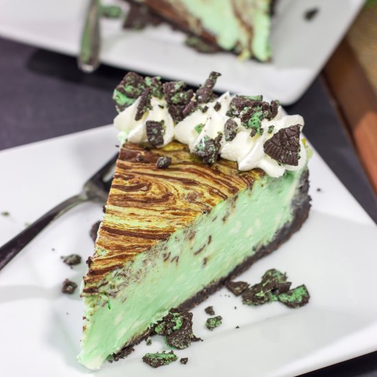 Chocolate Grasshopper Cheesecake