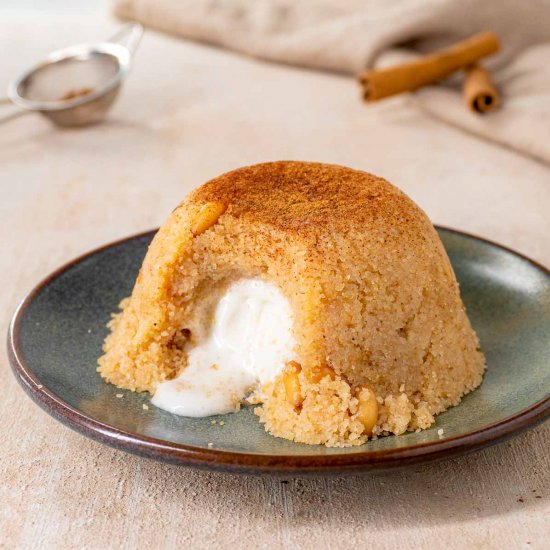 Semolina Halva with Ice Cream