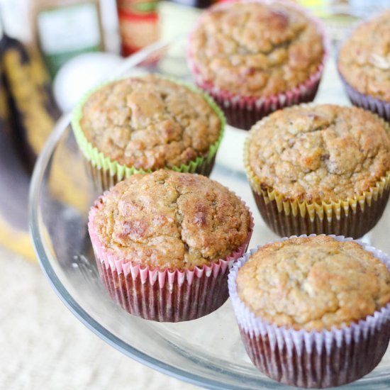 banana almond muffins