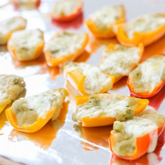 Hummus Stuffed Peppers