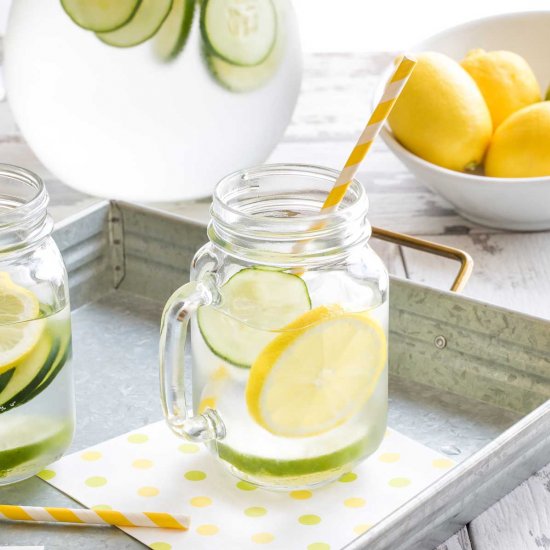 Lemon Lime Cucumber Water