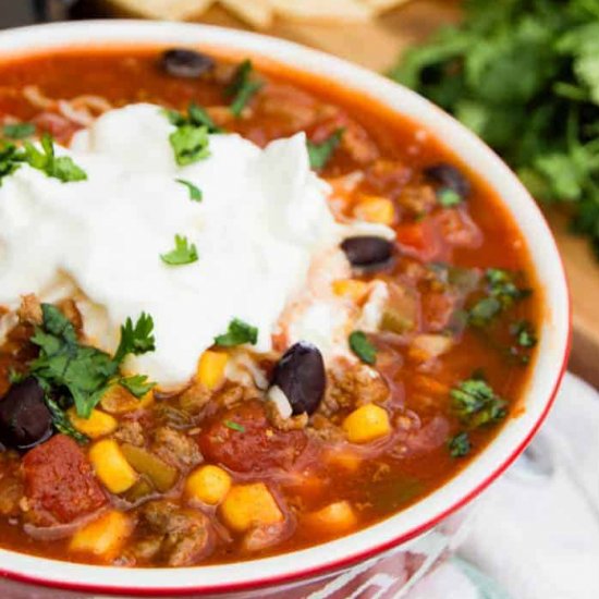 30 Minute Taco Soup