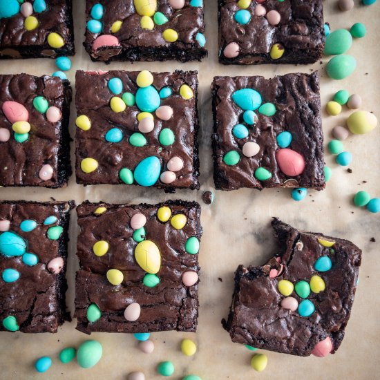 Mini Egg Brownies