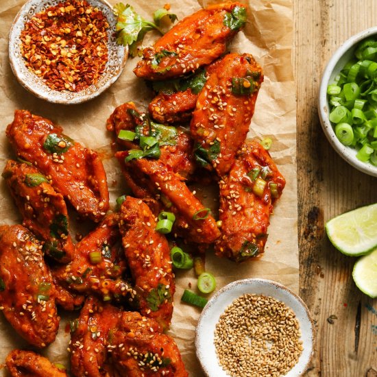 Crispy Chicken Sambal Party Wings