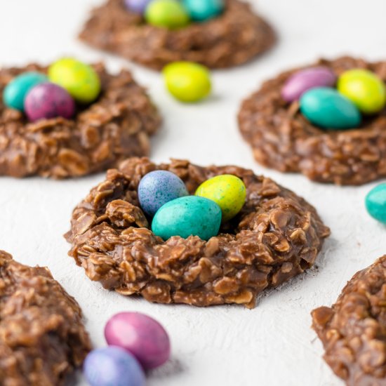 No Bake Birds Nest Cookies