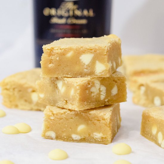 Irish cream Baileys blondies