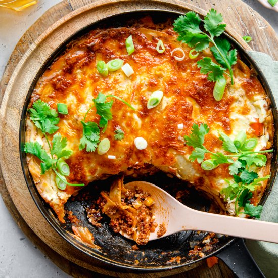 Beef Skillet Enchiladas