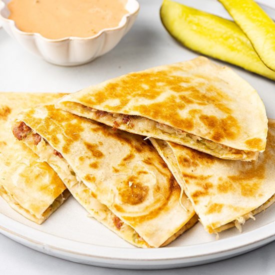 Reuben Quesadillas