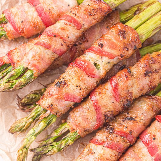 Air Fryer Bacon Wrapped Asparagus