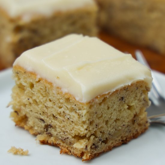 Banana Bars-Cream Cheese Frosting