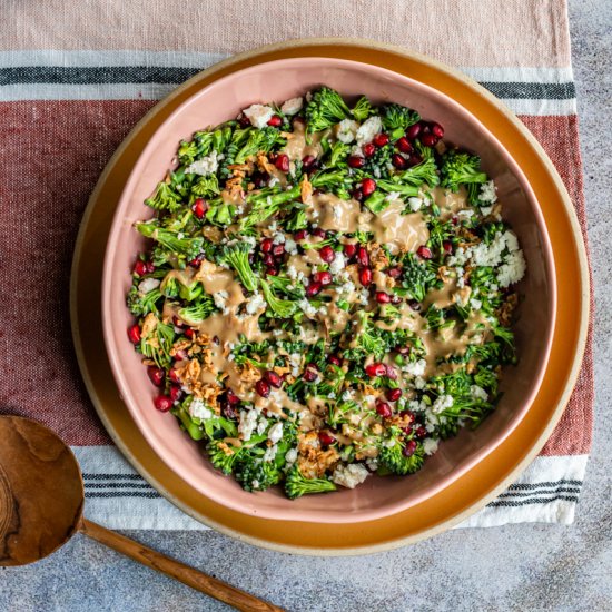 Jewelled Broccoli and Feta Salad