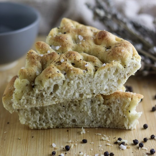 Black pepper focaccia