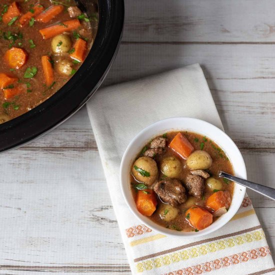 Irish Beef Stew in the Slow Cooker