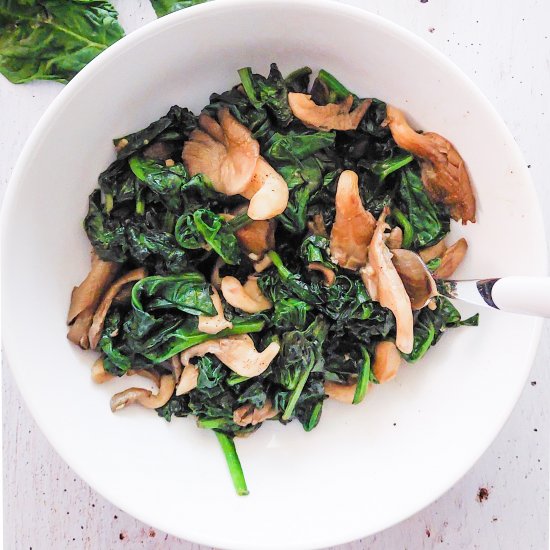 Spinach and Balsamic Mushroom salad