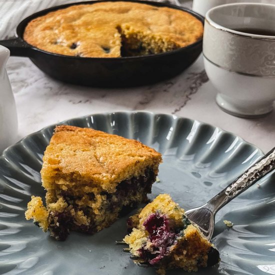 Blueberry Lemon Cornmeal Cake