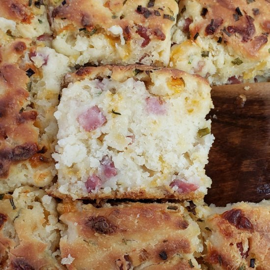 Ham and Cheese Butter Swim Biscuits