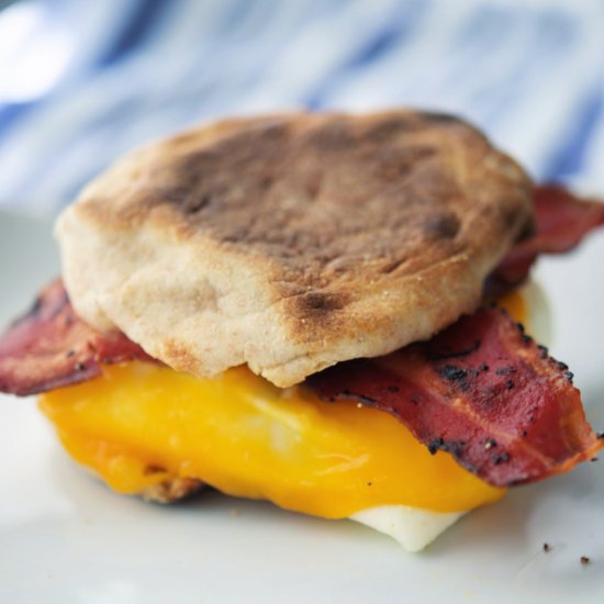 Bacon, Egg White, Cheddar Sandwich