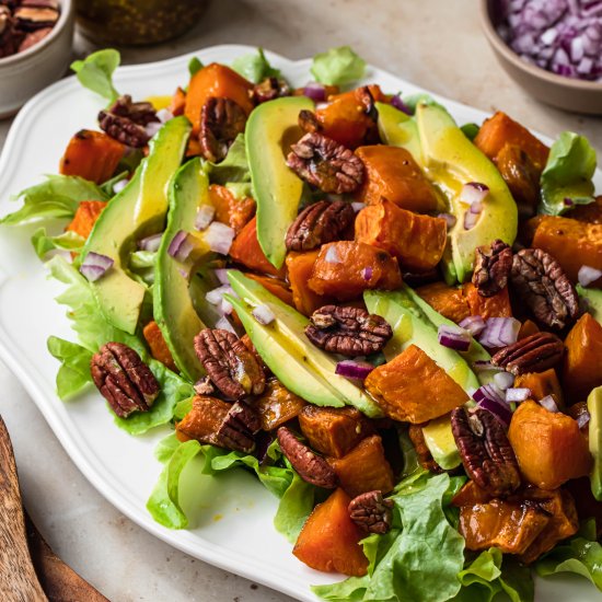 Roasted Sweet Potato Avocado Salad