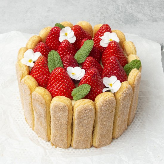 Strawberry Charlotte cake