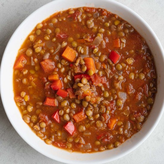 Easy Carrot and Lentil Soup