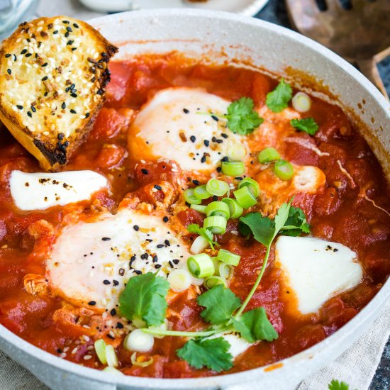 Burrata Eggs in Purgatory