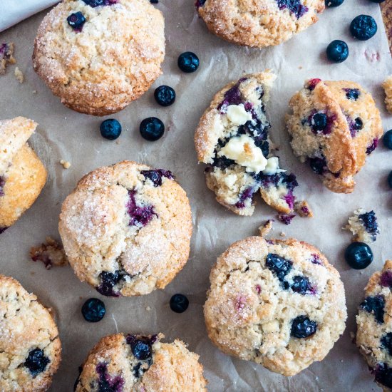 Blueberry White Chocolate Muffins