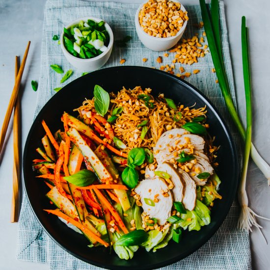 Garlicky Peanut Cold Noodle Salad