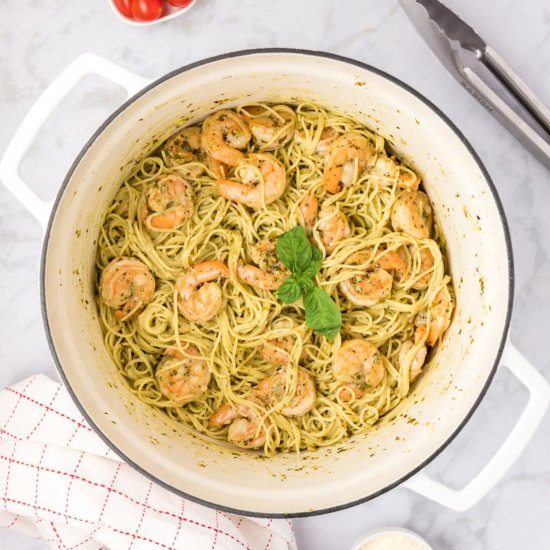 Shrimp Pesto Pasta