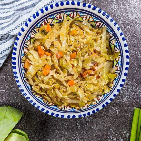 Greek Cabbage And Rice Stew