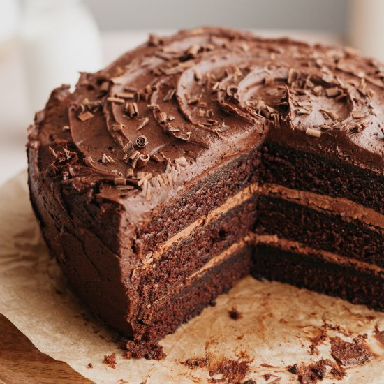 Triple Chocolate Layer Cake