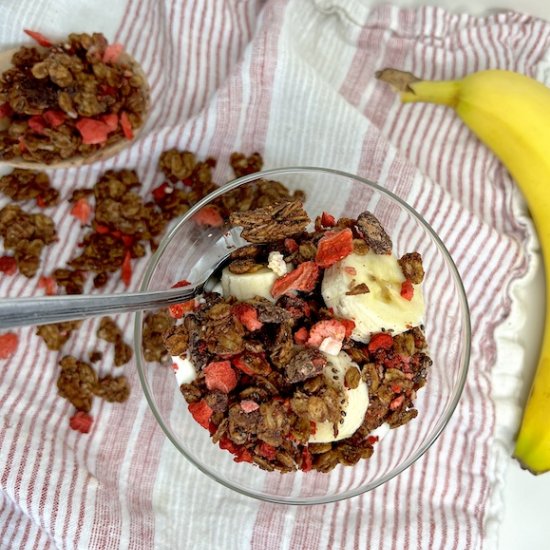 Dark Chocolate Strawberry Granola