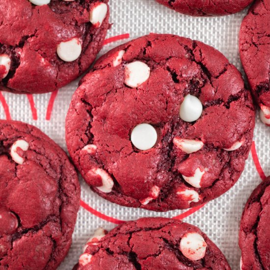 Red Velvet Cake Mix Cookies