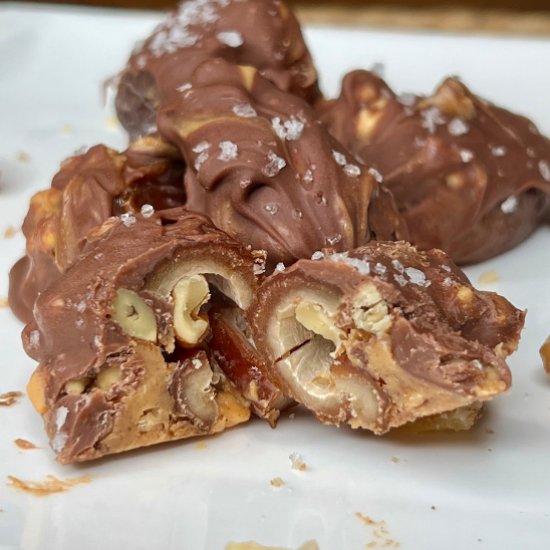 Healthy Snickers Bars with Dates