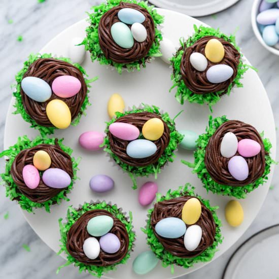 Easter Nest Cupcakes