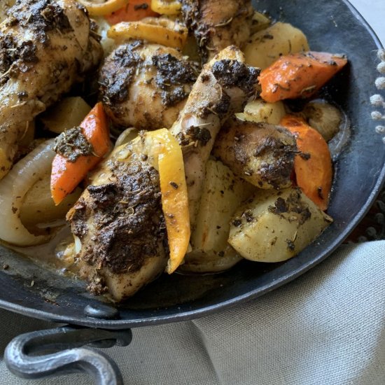 Chicken Drumsticks & Potatoes