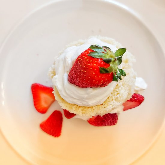 Strawberry Shortcake Mug Cake