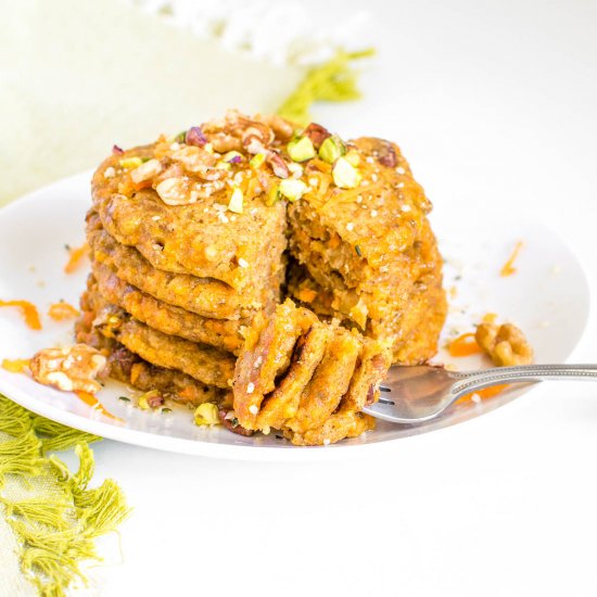 Vegan Carrot Cake Pancakes