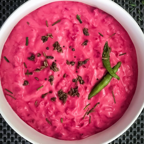 Simple Beetroot Raita